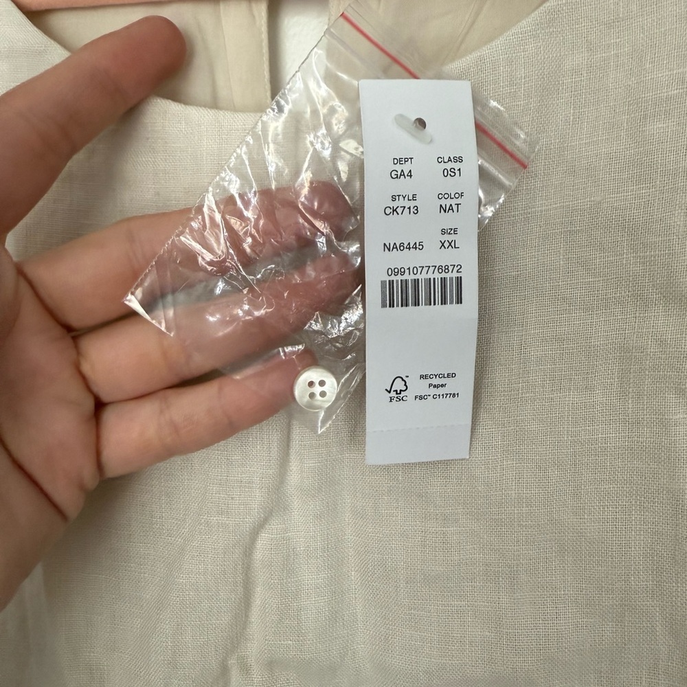 NWT J.Crew Maxine linen ruffle-trim dress - Picture 5 of 8